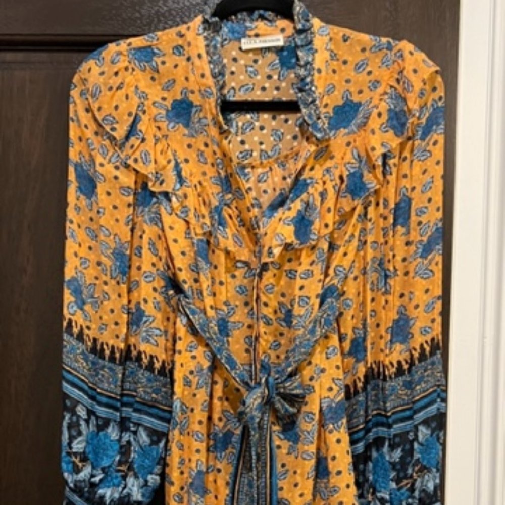 New Ulla Johnson Silk Ruffle Blouse